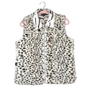 Animal Print Faux Fur Vest Mob Wife Aesthetic Vest